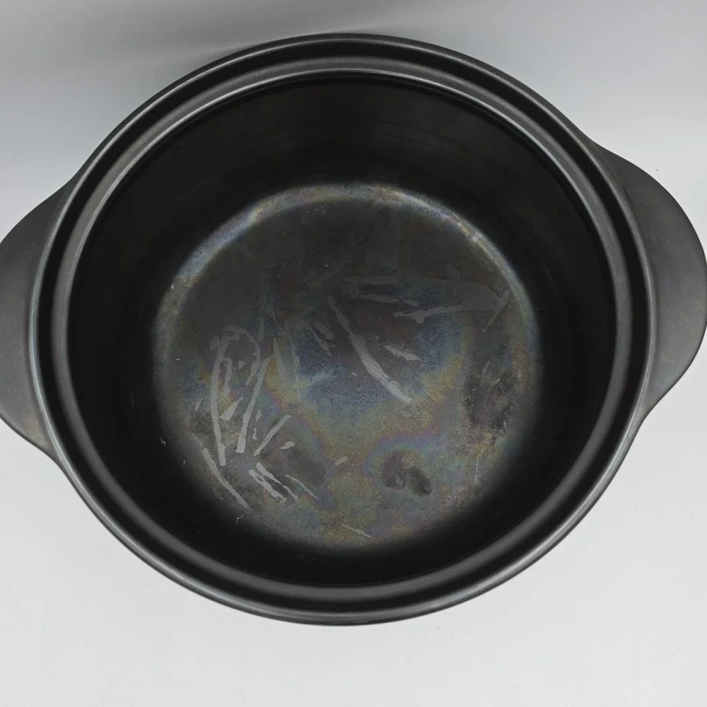 Pampered Chef Rockcrok Dutch Oven Black 4 Qt / 3.8 L with Glass Lid